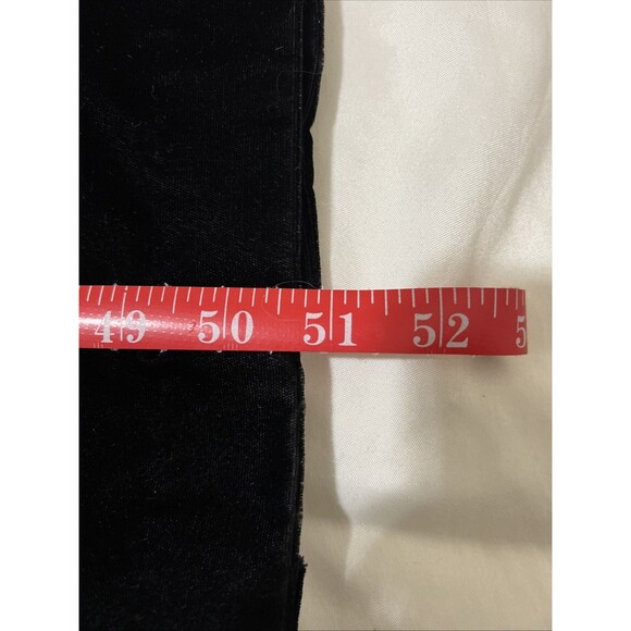 VTG Jessica Howard Velvet Maxi Dress Size 14 Black Gold Embroidered Front Slit - Picture 15 of 16